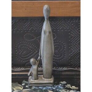 Vintage Howard Pierce Ceramic Mother And Child Figurine 10" Tall